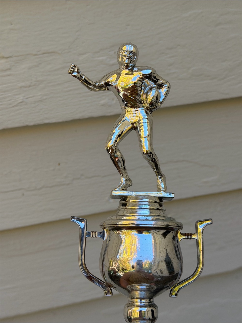 Silver Football Trophy 🏆 🏈 Sports Decor